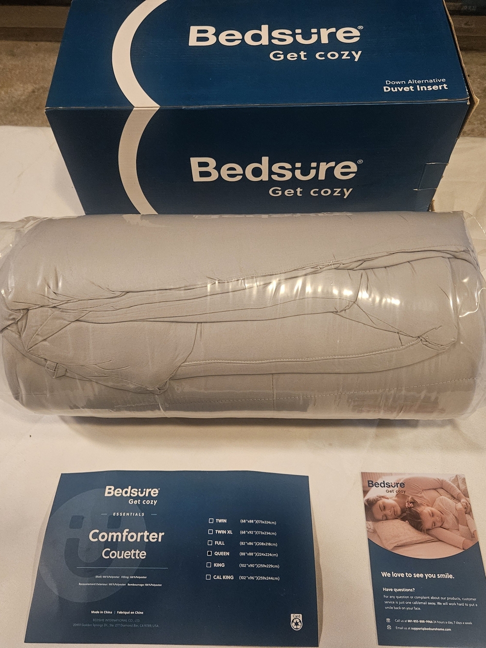 Bedsure Get Cozy Down Alternative Duvet Insert and Comforter